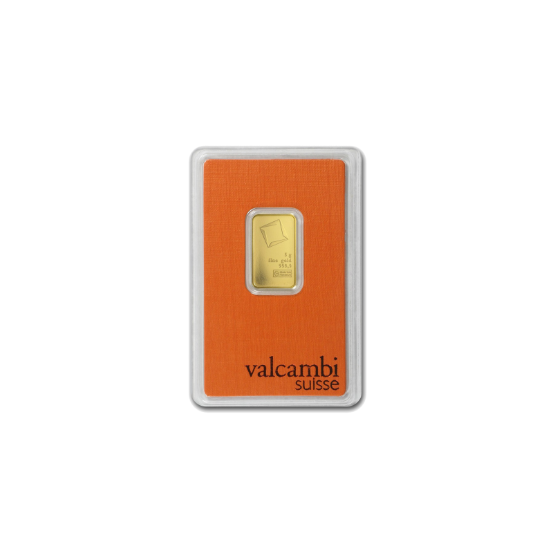 Zlatý slitek 5 g Valcambi