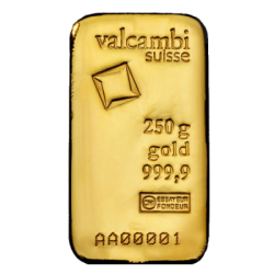 Zlatý slitek 250 g Valcambi...