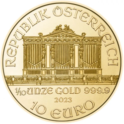 Zlatá mince 1/10 Oz Wiener Philharmoniker 2023