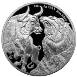 Stříbrná mince 1 Oz Býk a Medvěd 2023