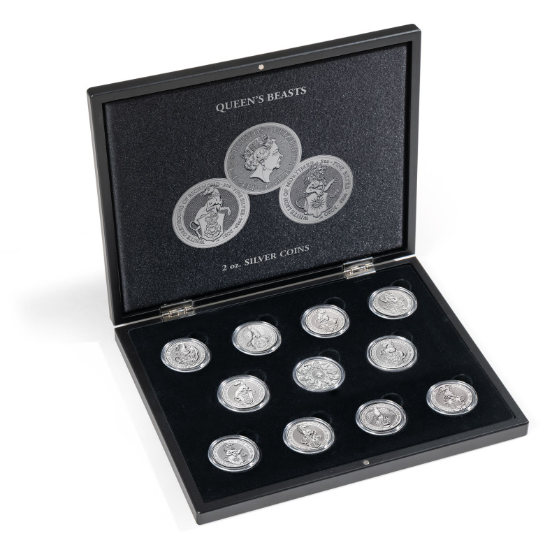 Krabička na 11 britských stříbrných mincí Queen’s Beasts