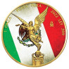 Stříbrná mince 1 Oz Libertad Flag of Mexico 2022 Zlaceno a Kolorováno