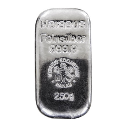 Stříbrný slitek 250 g Heraeus