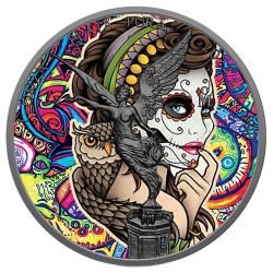 Stříbrná mince 1 Oz Libertad La Catrina 2022 Kolorováno