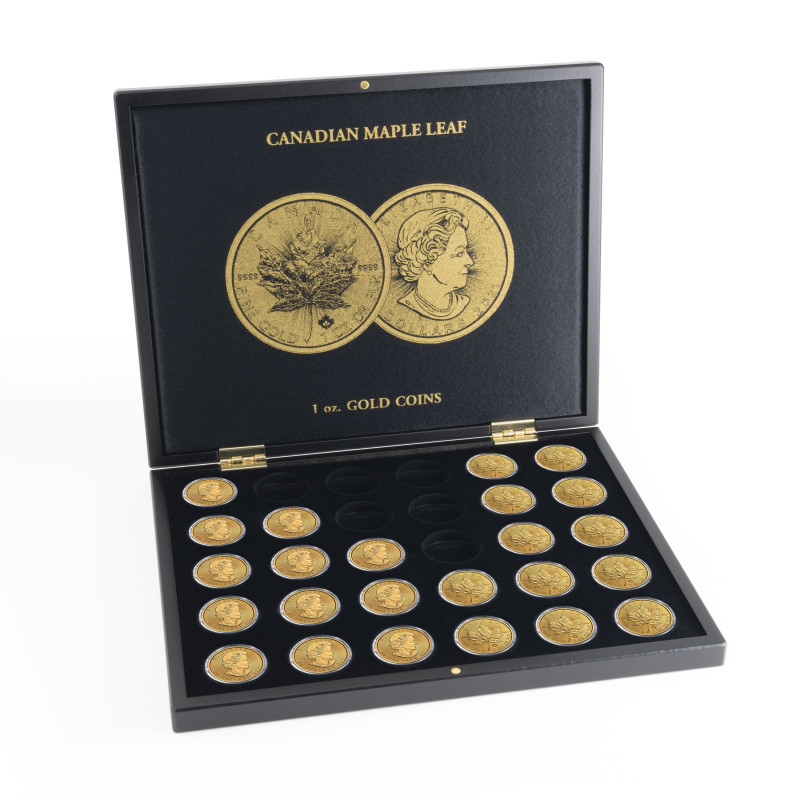 Krabička na 30 kanadských zlatých mincí Maple Leaf