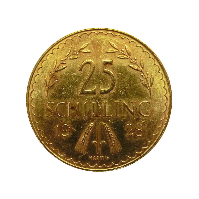 Zlatá mince 5,88 g 25 Schilling 1926-1938