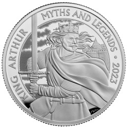 Stříbrná mince 2 Oz Mýty a legendy King Arthur 2023 (král Artuš) Proof