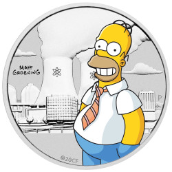 Stříbrná mince 1/2 Oz Homer Simpson 2020 Kolorováno