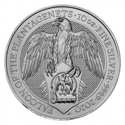 Stříbrná mince 10 Oz The Queen’s Beasts Falcon of the Plantagenets 2020