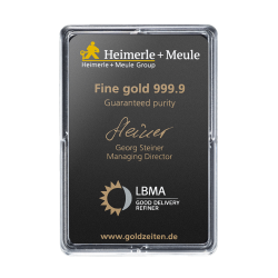 Zlatý slitek 25 x 1 g Heimerle + Meule