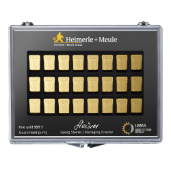 Zlatý slitek 50 x 1 g Heimerle + Meule