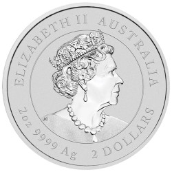 Stříbrná mince 2 Oz Lunar Series III Year of the Rabbit 2023 Kolorováno