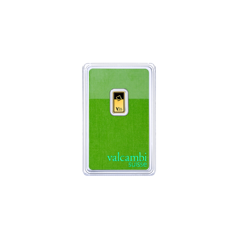 Zlatý slitek 1 g Valcambi green gold