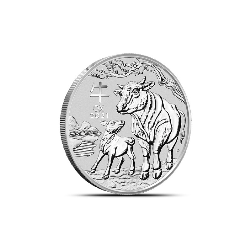 Stříbrná mince 2 Oz Lunar Series III Year of the Ox 2021