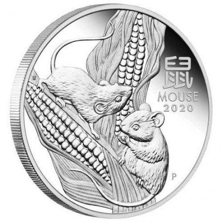 Stříbrná mince 1/2 Oz Lunar Series III Year of the Mouse 2020