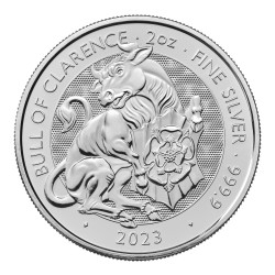 Stříbrná mince 2 Oz The Royal Tudor Beasts Bull of Clarence 2023