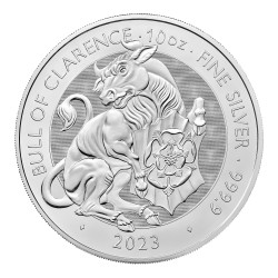 Stříbrná mince 10 Oz The Royal Tudor Beasts Bull of Clarence 2023