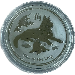 Stříbrná mince 1 Oz Lunar Series II Year of the Dog 2018