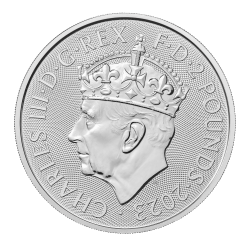 Stříbrná mince 1 Oz Britannia 2023 Korunovace King Charles III Royal Cypher