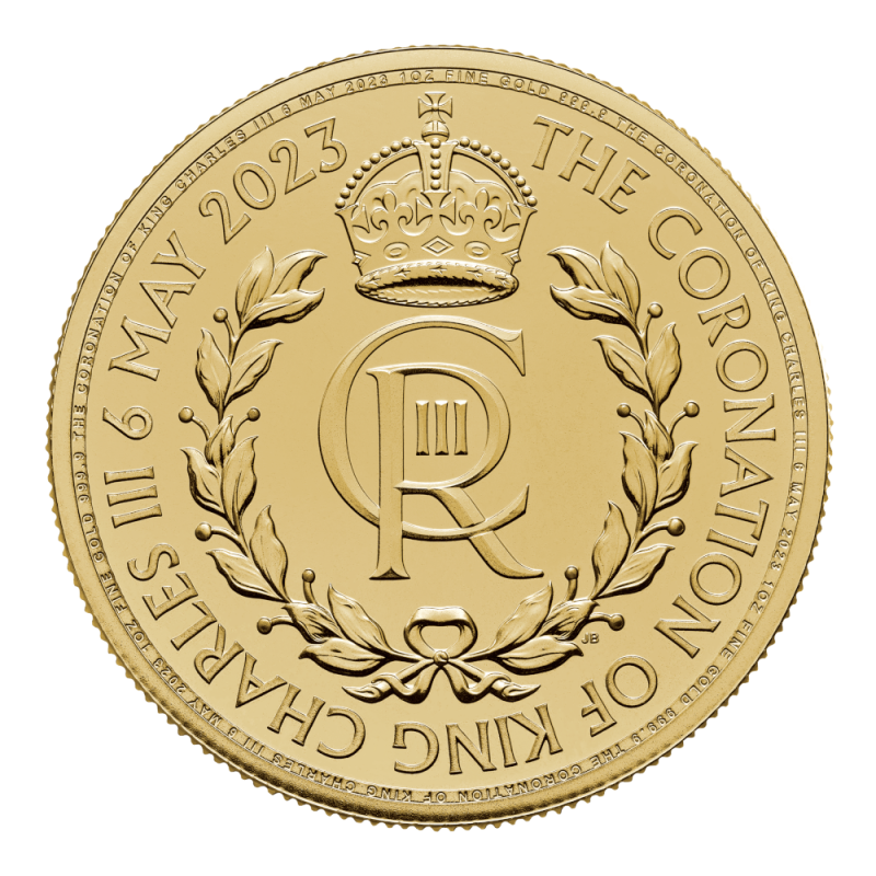 Zlatá mince 1 Oz Britannia 2023 Korunovace King Charles III Royal Cypher