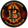 Stříbrná mince 1 Oz Burning Bitcoin 2022 Kolorováno a Zlaceno