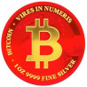 Stříbrná mince 1 Oz Red Space Bitcoin 2022 Kolorováno a Zlaceno