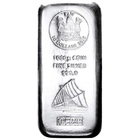 Stříbrná mince ve tvaru slitku 1 Kg Argor Heraeus Fiji