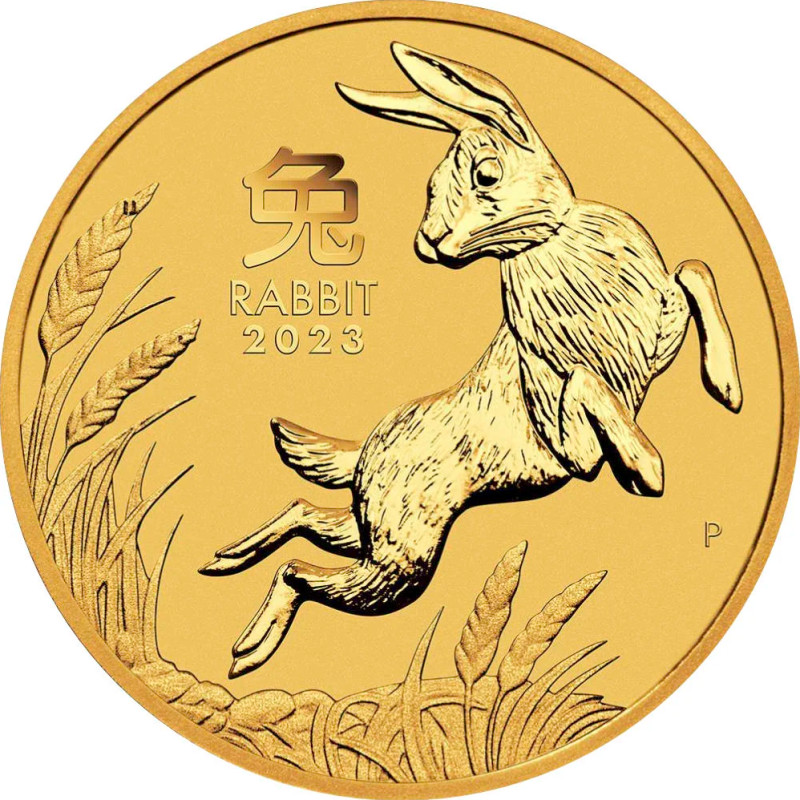 Zlatá mince 1/10 Oz Lunar Series III Year of the Rabbit 2023
