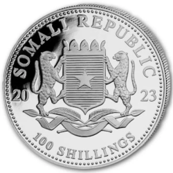 Stříbrná mince 1 Oz African Wildlife Leopard 2023 Zlaceno