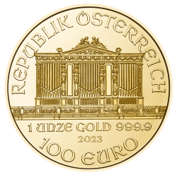 Tuba 10 x zlatá mince 1 Oz Wiener Philharmoniker různé roky