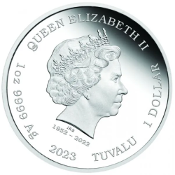 Stříbrná mince 1 Oz James Bond 007 Série dědictví 2023 Proof Kolorovaná