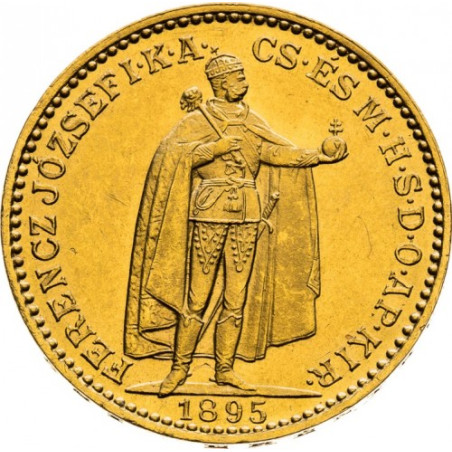 Zlatá mince 3,38 g Maďarsko 10 Korun 1892 - 1915