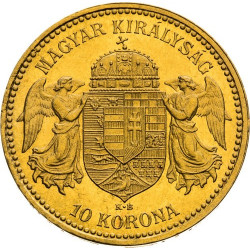 Zlatá mince 10 Korun Maďarsko různé roky (1892-1915)