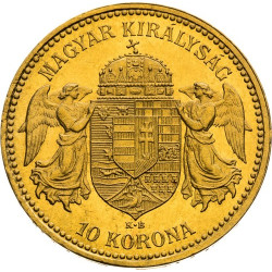 Zlatá mince 3,38 g Maďarsko 10 Korun 1892 - 1915