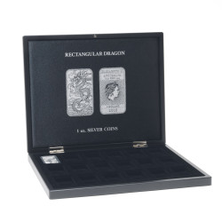 Krabička na 18 australských stříbrných mincí ve tvaru slitku Dragon Rectangle