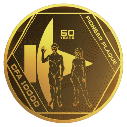 Zlatá mince 1 Oz Pioneer Plaque 2022 Proof-like