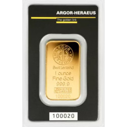 Zlatý slitek 1 Oz Argor...