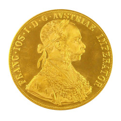 Zlatá mince 4 Dukát František Josef I. 1915 Novoražba