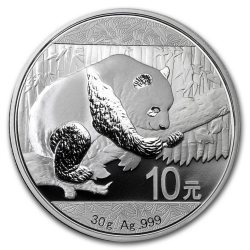 Stříbrná mince 30 g China...