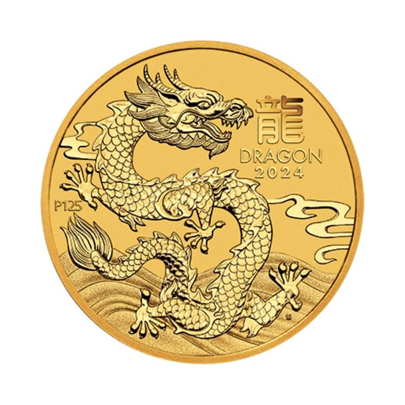 Zlatá mince 2 Oz Lunar Series III Year of the Dragon 2024