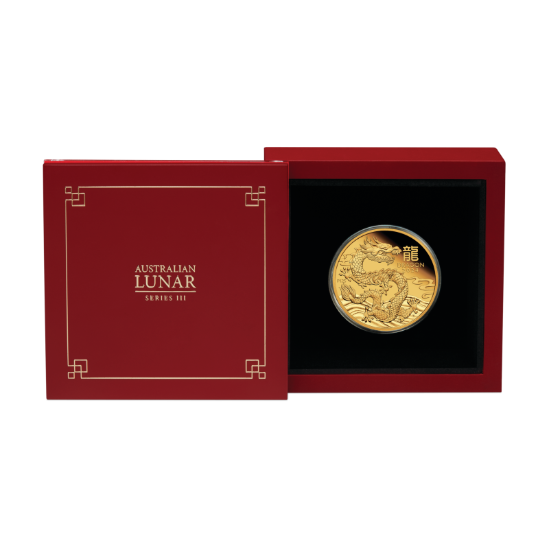 Zlatá mince 1 Oz Lunar Series III Year of the Dragon 2024 Proof