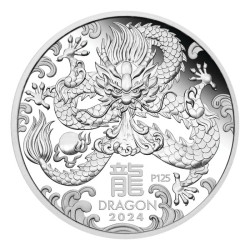 Stříbrná mince 1/2 Oz Lunar Series III Year of the Dragon 2024 Proof