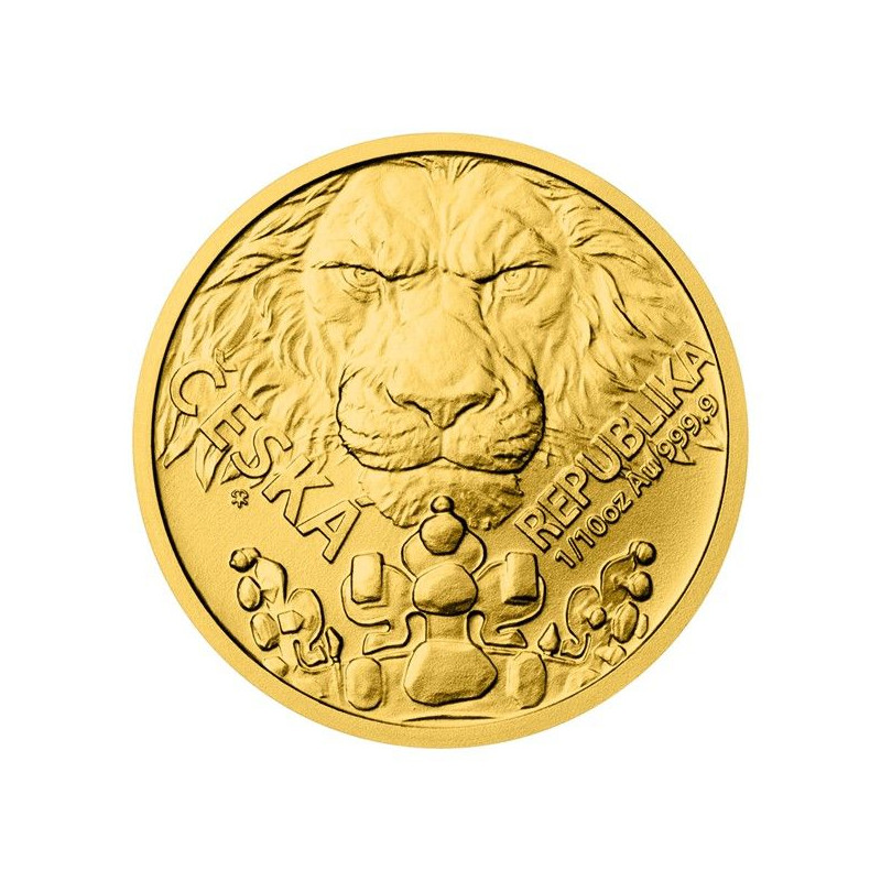 Zlatá mince 1/10 Oz Český Lev 2023