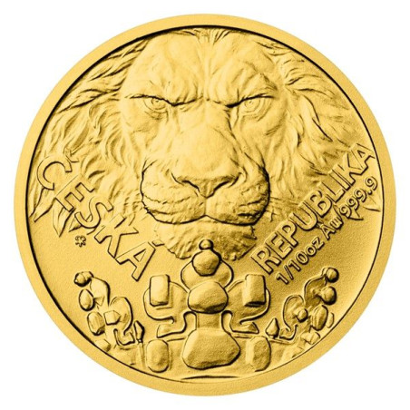 Zlatá mince 1/10 Oz Český Lev 2023