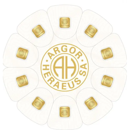 Zlatý slitek 10 x 1 g Argor Heraeus GoldSeed