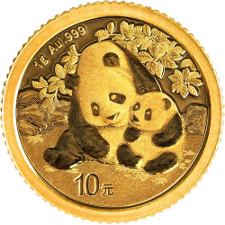 Zlatá mince 1 g China Panda...
