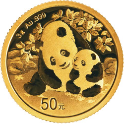Zlatá mince 3 g China Panda...