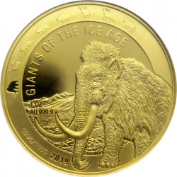 Zlatá mince 1 Oz Giants of the Ice Age Mamut Srstnatý 2019