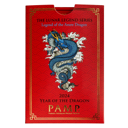 Zlatý slitek 5 g PAMP Lunar series III Year of the Dragon 2024