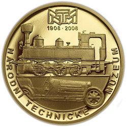 Zlatá medaile 1/2 Oz Založení Národního technického muzea 2008 Proof